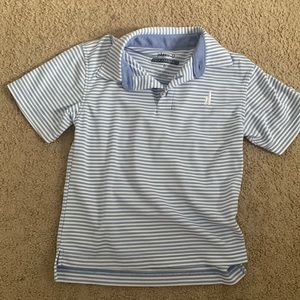 Kids johnnie-O blue and white striped polo